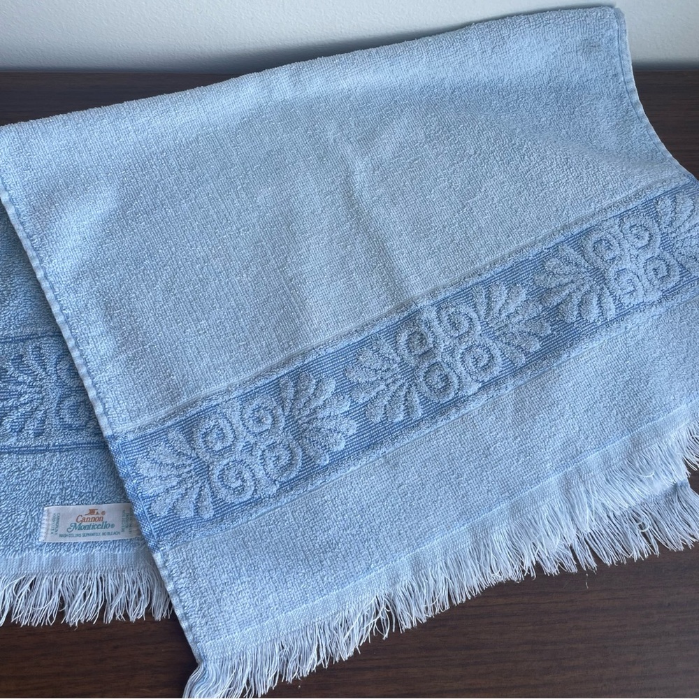 Vintage Cannon Monticello Blue Hand Towel